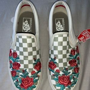 Vans Checkered Rose Embroidered